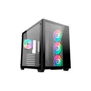 Caja atx abysm danube sava 285 black 1x3.5" 2x2.5" usb-c gpu max 410mm