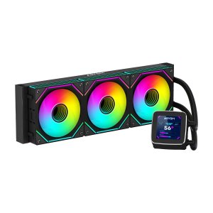 Sistema de refrigeracion liquida abysm oceanic lcd 360 negro argb triple fan ab336011