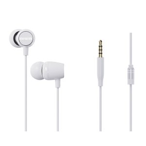 Auricular intrauditivo aiwa estm-20wh altavoz neodimio 10mm cable sin enredos microfono aluminio