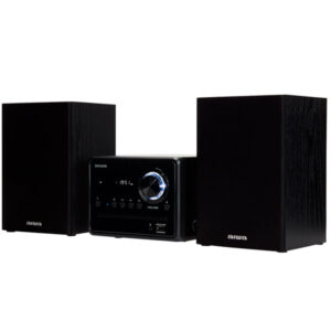 Micro cadena de musica aiwa msbtu-300 bluetooth 4.2 reproductor de cd / usb radio fm 2 altavoces 10+
