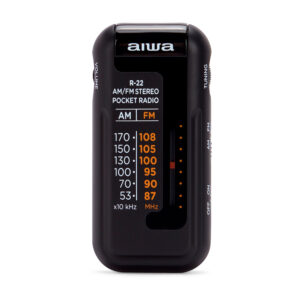 Radio analogica mini aiwa r-22bk am/fm hyperbass color negro