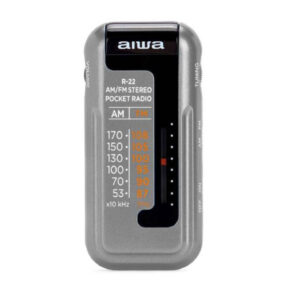 Radio analogica mini aiwa r-22sl am/fm hyperbass color silver