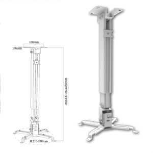 Soporte de proyector approx inclinable con regulador telescopico de altura vesa maximo 200x200 hasta