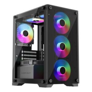 Caja microatx keep out xc-201 glass 1x3.5? 1x2.5? 1xusb2.0 1xusb3.0 gpu max 310mm lat cristal templa