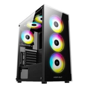 Caja microatx keep out xc-210 glass 1x3.5? 2x2.5? 1xusb2.0 1xusb3.0 gpu max 305mm latcristal templa
