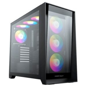 Caja e-atx keep out xc-911 pro xl 3x3.5? / 2.5? 1xusb-c 2xusb3.0 gpu max 425mm cristal temp