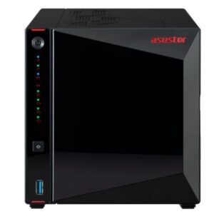 Servidor nas asustor nimbustor 4 gen2 as5404t 4 bahias 4xm.2 nvme celeron n5105 2.0ghz 4gb hdmi rj45