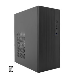 Caja microatx coolbox m460 gpu max 250mm 1x3.5/2.5 1x2.5/2.5 usb-c 3.2 f.a basic 500w color negro
