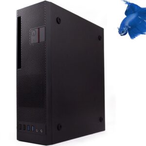 Caja microatx slim coolbox t360 black integra fuente tfx 80plus bronze posicion vertical y horizont