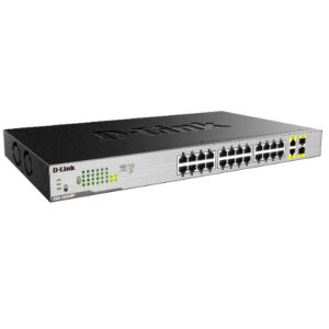 Switch no gestionable d-link dgs-1026mp 24p giga poe (370w) + 2p giga combo