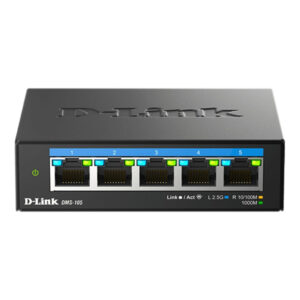 Switch no gestionable dlink dms-105 5p multigigabit 2,5g carcasa metalica sobremesa no rack