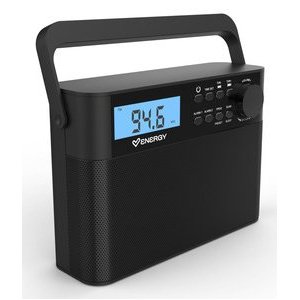 Radio digital portatil energy sistem kitchen radio 500949 fm 1w pantalla reloj alarma dual negro