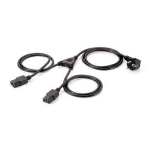Cable alimentacion equip shuko 90? macho a 2 iec hembra 1.8m 112220