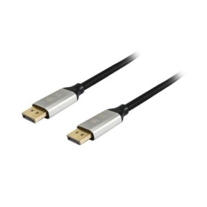 Cable displayport a displayport premium 1.4 8k/60hz 5m malla algod?n trenzado y conector aluminio eq