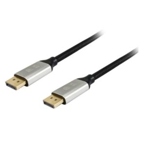 Cable displayport a displayport premium 1.4 8k/60hz 10m malla algodon trenzado y conector aluminio e