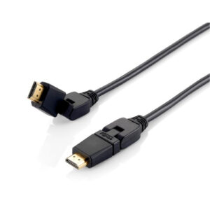 Cable hdmi equip hdmi 2.0 high speed con ethernet 1m conector pivotante 180? 119361