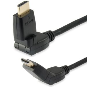 Cable hdmi equip hdmi 2.0 high speed con ethernet 2m conectores pivotantes 180? 119362