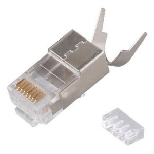Kit 50 conectores rj45 equip categoria 8.1 apantallado 121148