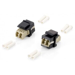 Kit 8 uds adaptador fibra optica keystone lc duplex