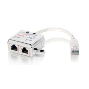 Adaptador rj45 cat5e 1 macho a 2 hembras