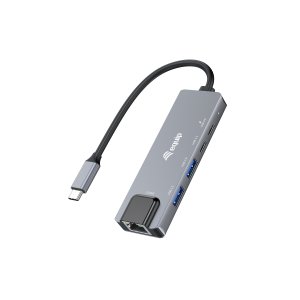 Adaptador usb-c 3.2 a 2.5gbe ethernet rj45  con hub 2xusb-a 1xusb-c 1xusb-c power develiry 100w