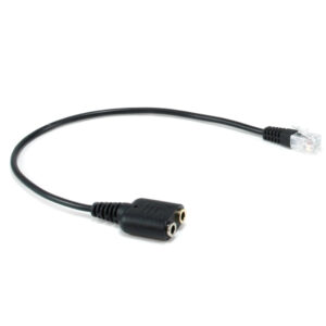 Adaptador rj9 a 3.5mm para conexion de headsets a telefono equip