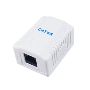 Roseta de superficie equip 235215 categoria 6a 1 hembra rj45 color blanco