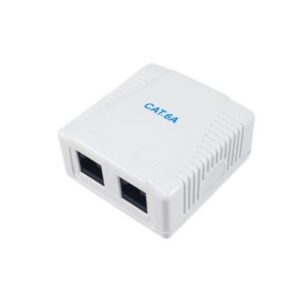 Roseta de superficie equip 235216 categoria 6a 2 hembra rj45 color blanco