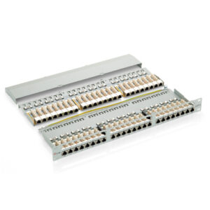 Patch panel 48 puertos categoria 6 apantallado 1u color negro