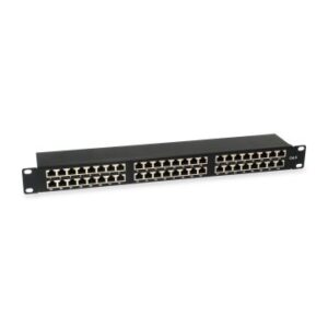 Patch panel 48 puertos categoria 6 apantallado  1u color negro equip 326449
