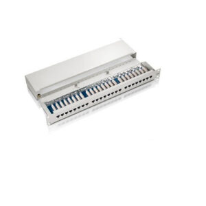 Patch panel 16 puertos categoria 5e apantallado (ral7035)