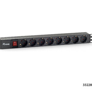 Regleta alimentacion rack 19" 1u 8 tomas con interruptor