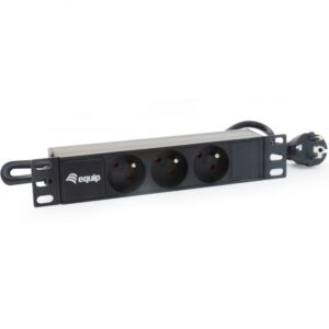 Regleta alimentacion rack 10" 3 tomas 1u