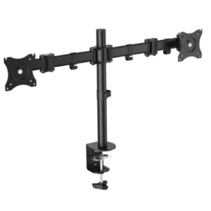 Soporte de mesa equip 650115 para 2 pantallas 13"-27" de brazo inclinable y giratorio 360? max. vesa