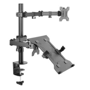 Soporte de mesa equip 650119 para 1 pantalla 13"-32" doble brazo 2 pantallas o 1 pantalla + 1 portat