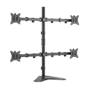 Soporte de mesa con base equip 650127 para 4 pantallas 17"-32" doble brazo articulado vesa standard
