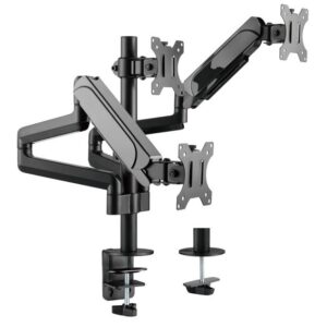 Soporte de mesa equip 650134 para 3 pantallas 17" - 27" aluminio muelle de gas equip inclinable y gi