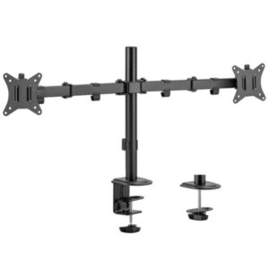 Soporte de mesa equip 650157 para 2 pantallas 17"-32" de brazo inclinable y giratorio 360? max. vesa
