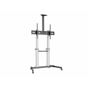 Soporte de suelo con ruedas equip para pantallas de 60-100" color plata max.vesa 1000x400