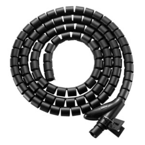 Organizador de cables en espiral equip 650868 con clip 2.5 metros color negro