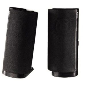 Altavoces 2.0 hama  jack 3.5mm alimentado por usb entrada para auriculares control de volumen