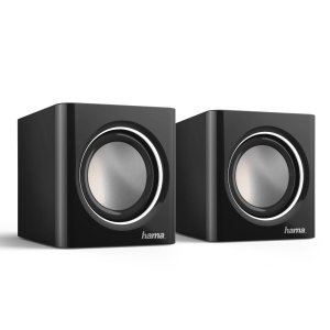Altavoces 2.0 hama sonic mobil 185 jack 3.5mm alimentado por usb control de volumen color negro