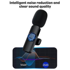 Microfono home tech dk-4652 smart wireless gadget lightning omnidireccional pinza negro