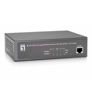 Switch level one gep-0522 no gestion 5p 10/100/1000 4p poe plus 65w