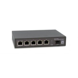 Switch poe level one gep-0625 6p 2.5gbe 4p poe 65w +1p sfp+/10g