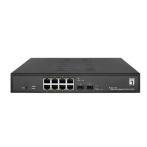 Switch semigestionable level one hilbert 8p poe 10/100/1000 130w +2p sfp 10/100/1000 carcasa metalic