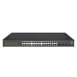 Switch semigestionable level one hilbert 24p giga + 4p sfp giga carcasa metalica
