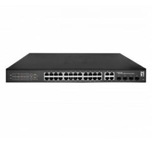 Switch semigestionable level one hilbert 24p poe 10/100/1000 380w +4p sfp combo 10/100/1000 carcasa