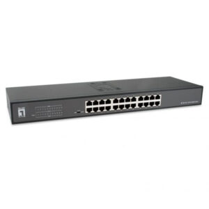 Switch no gestionable levelone geu-2431 24p gigabit dip modo: nom-vlan-cenk rack 19" carcasa metal