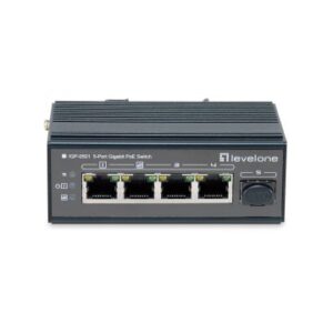 Switch industrial level one igp-0501 5p poe giga y 1p sfp 240w carril din